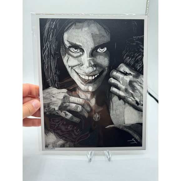 BAM Horror Box 8X10 Art Print Evil Dead Rise Smile 1970 of 2400 Artist Carles Ga - Picture 1 of 2